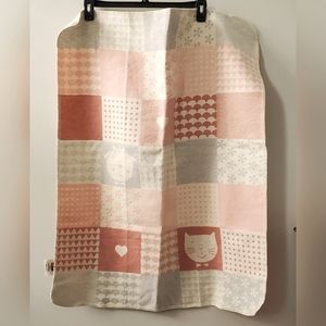 DAVID FUSSENEGGER Hearts, Cat & Dog Beautiful, Soft Baby Blanket